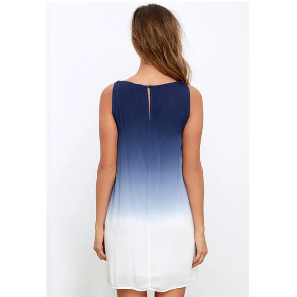 *3 FOR $9* BB Dakota Sleeveless Gisela Ombre Dip Dyed Swing Slip Beachy Dress XS - Picture 5 of 8